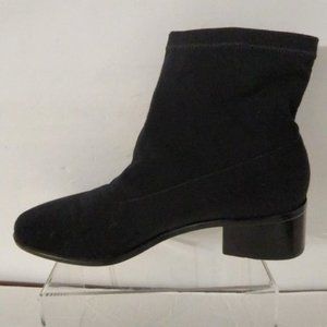 Lauren Ralph Lauren Slip On Black Ankle Boots Size 8.5 AA Great Condition